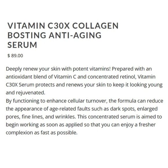 NWT-Dynamic Innovation Labs - Vitamin C30X Collagen Boosting Anti-Aging Serum - Picture 2 of 2